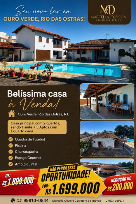 Casa - Venda - Ouro Verde - Rio Das Ostras - RJ